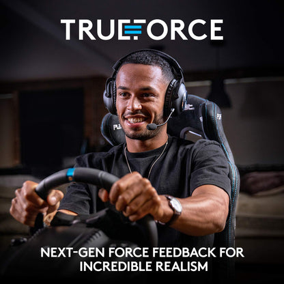 Logitech G923 Racing Wheel and Pedals for PS 5, PS4 and PC featuring TRUEFORCE up to 1000 Hz Force Feedback, Responsive Pedal, Dual Clutch Launch Control, and Genuine Leather Wheel Cover PlayStation|PC Wheel Only