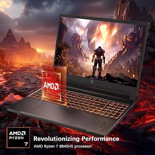Acer Nitro V Gaming Laptop - 16 WUXGA 165Hz Display, AMD Ryzen 7 8845HS Octa-Core AI Capable Processor, NVIDIA GeForce RTX 4060, Mux Switch, Copilot in Windows, w/Mouse Pad (16GB RAM |1TB PCIe SSD) Ryzen 7-16GB RAM |1TB PCIe SSD