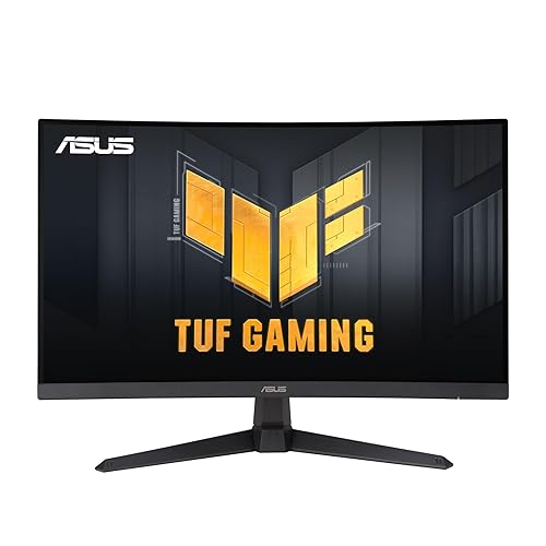 ASUS TUF Gaming 27” 1440P Curved HDR Gaming Monitor (VG27WQ3B) - QHD (2560 x 1440), 180Hz, 0.5ms, 1500R, Extreme Low Motion Blur, FreeSync, 90% DCI-P3, Shadow Boost, DisplayWidget