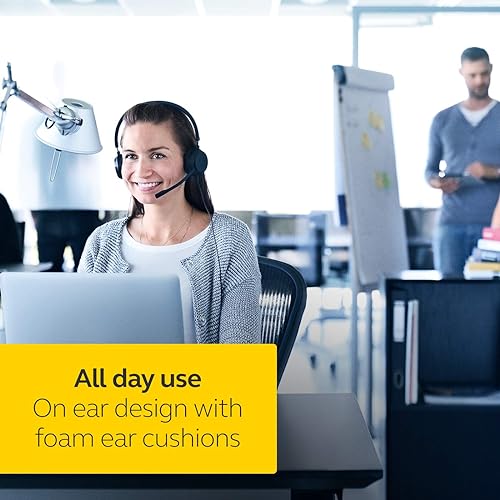 Jabra Evolve 20 MS Wired Headset, Mono Telephone Headset for Greater Productivity, Superior Sound for Calls and Music, USB Connection, All Day Comfort Design, MS Optimized (4993-823-109) Skype Optimized Mono Speaker