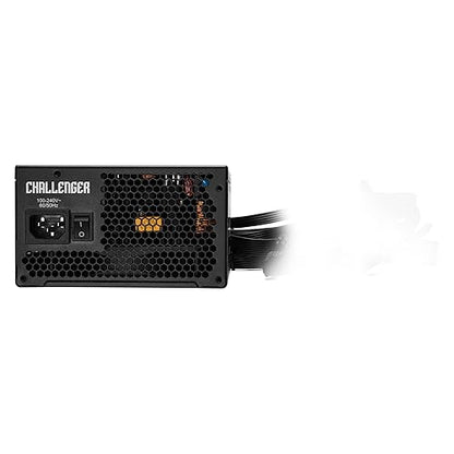 ASRock Challenger 750W Power Supply ATX 3.1 Auto iCOOL Intelligent Fan Control 120mm Golf Blade 5 Years Warranty CL-750G 80 Plus Gold Certified Non-Modular ATX3.1 PCIe5.1 12V-2x6 Cable Gold Challenger 750W