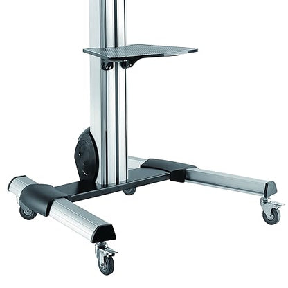 StarTech.com Heavy Duty Rolling Portable TV Cart Stand with Wheels - 32 to 75 inch - Adjustable Rotating Mobile Flat Panel Screen Mount (STNDMTV70) Single TV 32-75