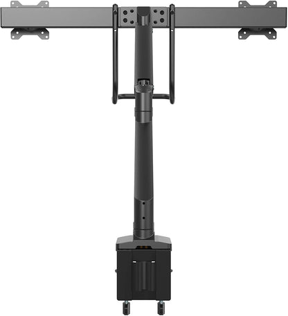 StarTech.com Desk Mount Dual Monitor Arm with USB &amp; Audio - Slim Full Motion Adjustable Dual Monitor VESA Mount for up to 32" Displays - Ergonomic Articulating - C-Clamp/Grommet (ARMSLIMDUAL2USB3)