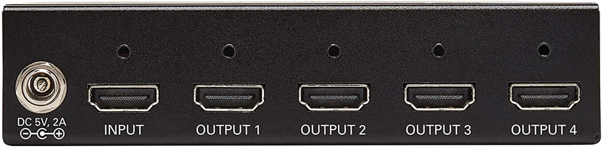 Tripp Lite HDMI Splitter, 1 in 4 Out Splitter, 4 Port HDMI Splitter, 4K @ 60 Hz, 4:4:4, Multi-Resolution Support, HDR, HDCP 2.2, TAA (B118-004-HDR), 15 Feet