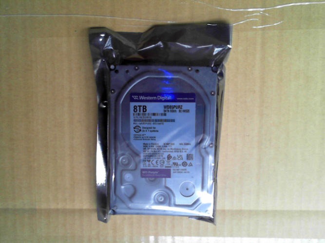 OPEN BOX - Western Digital 8TB WD Purple Surveillance Internal Hard Drive HDD - SATA 6 Gb/s, 256 MB Cache, 3.5" - WD85PURZ