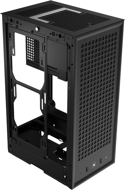 HYTE Revolt 3 Small Form Factor Premium ITX Computer Gaming Case with 700W Gold SFX Power Supply, Black Black W/ 700Watt PSU