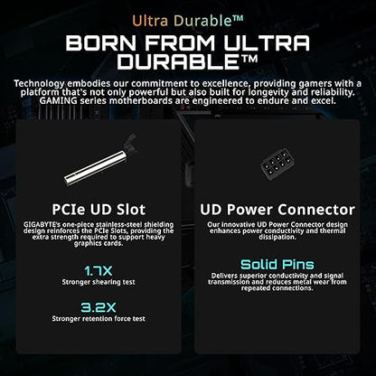 GIGABYTE B550M Gaming X WIFI6 Motherboard, Supports AMD AM4 Ryzen 5000 Processors, Micro-ATX, DDR4, 2X M.2, PCIe 4.0, WIFI6, 1GbE LAN, EZ-Latch