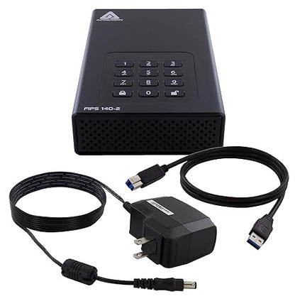 Apricorn Aegis Desktop 2 TB FIPS 140-2 Validated 256-Bit Encrypted Hard Drive (ADT-3PL256F-2000)