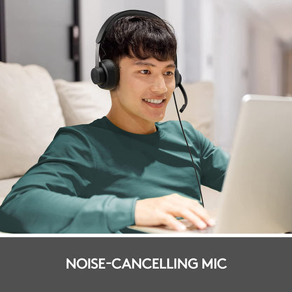 Logitech Zone Wired Noise Cancelling Headset, USB-C with USB-A Adapter, Graphite &amp; M720 Triathlon Multi-Device Wireless Mouse, Bluetooth, USB Unifying Receiver, 1000 DPI, 8 Buttons, 2-Year Battery Headset + Mouse