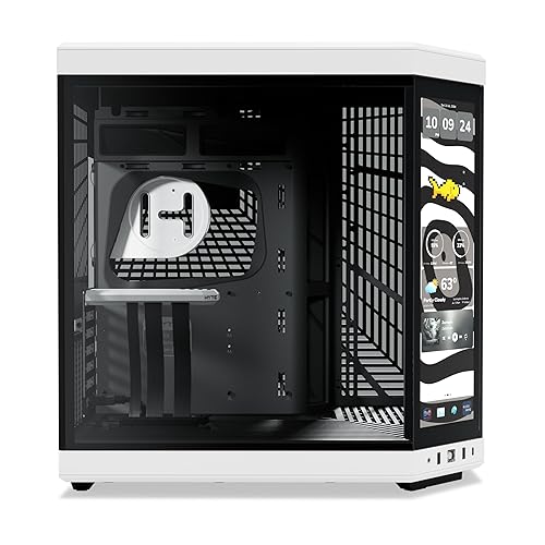 HYTE Y70 Touch Infinite Dual Chamber ATX Mid Tower Modern Aesthetic Case with Integrated 2.5K LCD Touchscreen - Panda