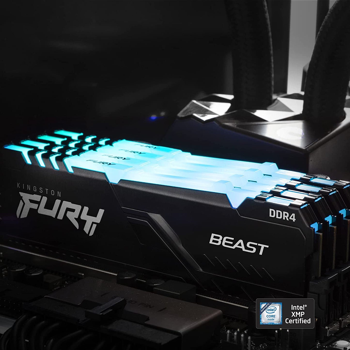 Kingston Fury Beast RGB 8GB 3200MHz DDR4 CL16 Desktop Memory Single Stick KF432C16BBA/8 8gb Single Module 3200MHz