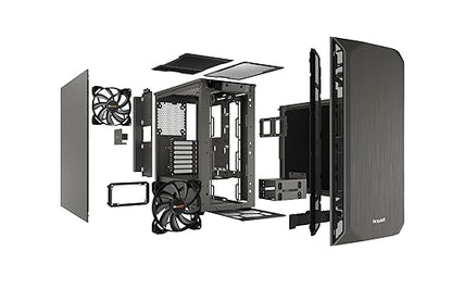 be quiet! Pure Base 500 ATX Midi Tower PC Case | Two Pre-Installed Silent Wings 2 Fans |Gray|BG036 Metallic Gray BG036