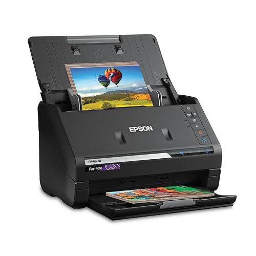Epson FastFoto FF-680W Sheetfed Scanner - 600 dpi Optical - 32-bit Color - 10-bit Grayscale - 80 ppm (Color) - Duplex Scanning - USB