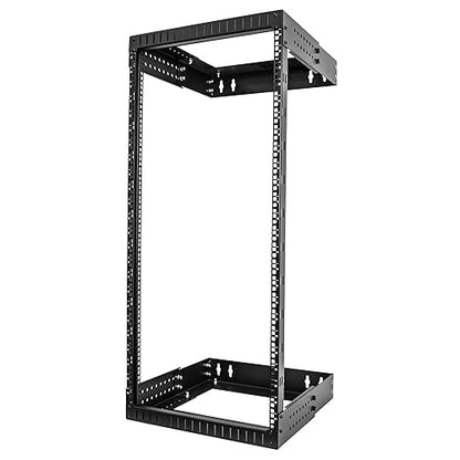 StarTech.com 2-Post 24U Heavy-Duty Wall Mount Network Rack, 19 Open Frame Server Rack with Adjustable Depth, Wall Mount Data Rack for IT / AV / Patch Panel / Computer Equipment (RACK-24U-20-WALL-OA)