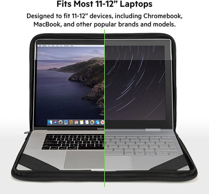 Belkin Always-On Laptop Sleeve Case Compatible with 11 inch to 12 inch Laptop, Tablet, ChromeBook, iPad and MacBook for Device Protection with Two Pockets 11"-12" Always-On