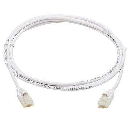 Tripp Lite, Safe-IT, Cat6a Ethernet Cable, Bacteria Resistant, 10G Certified Snagless, Slim UTP Jacket (RJ45 M/M), White, 5 Feet / 1.5 Meters, Lifetime Manufacturer's Warranty (N261AB-S05-WH)