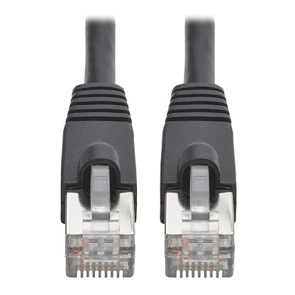 Tripp Lite Cat6a Ethernet Cable (M/M), Shielded Cat6a Cable, STP Network Patch Cable, 10 Gbps, PoE, Black, 35 ft. (N262-035-BK) Black 35 ft