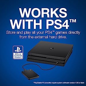 Seagate Game Drive for Playstation Consoles 4TB External Hard Drive - USB 3.2 Gen 1, Officially-Licensed (STLL4000100) 4TB PS5/Playstation Support