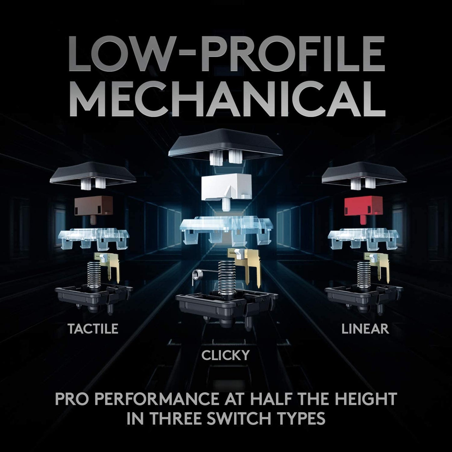 Logitech G915 TKL Tenkeyless Lightspeed Wireless RGB Mechanical Gaming Keyboard, Low Profile Switch Options, Lightsync RGB, Advanced Wireless and Bluetooth Support - Tactile TKL G915 TKL Tactile Wireless