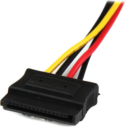 StarTech.com 12in LP4 to 2x Latching SATA Power Y Cable Splitter Adapter - 4 Pin LP4 to Dual SATA Y Splitter (PYO2LP4LSATA)