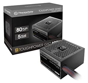 Thermaltake Toughpower GX2 80+ Gold 600W SLI/Crossfire Ready Continuous Power ATX 12V V2.4/EPS V2.92 Non Modular Power Supply 5 Year Warranty PS-TPD-0600NNFAGU-2 600W 80+ Gold