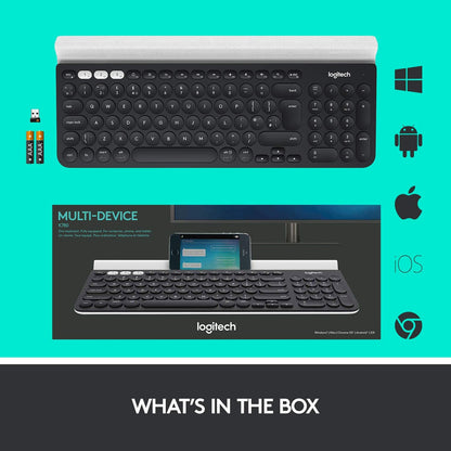 Logitech K780 Multi-Device Wireless Keyboard for Computer, Phone and Tablet – FLOW Cross-Computer Control Compatible