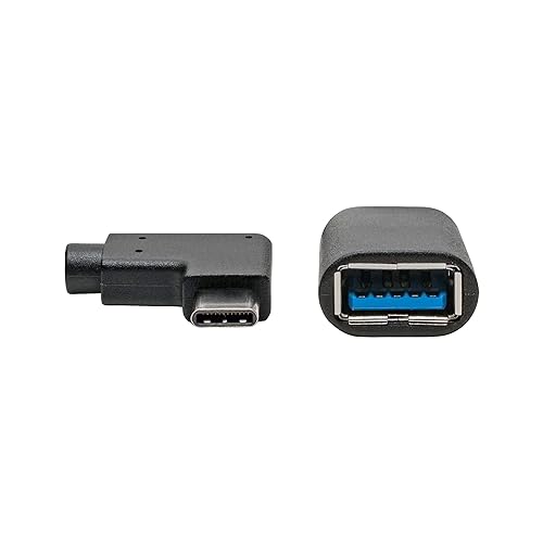 Tripp Lite USB C to USB-A Cable Right Angle 3.1 5 Gbps Type C M/F (U428-06N-F-CRA)