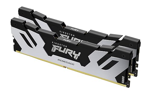 Kingston Technology Kingston Fury Renegade 64GB (2x32GB) 6000MT/s DDR5 CL32 DIMM Desktop Memory (Kit of 2) | Intel XMP 3.0 | Infrared Sync Technology | Overclocking Stability | KF560C32RSK2-64