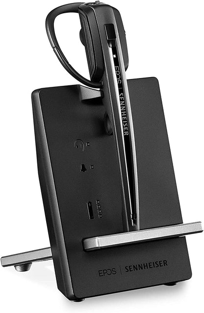 EPOS Enterprise | Sennheiser Impact D 10 USB ML II (1000999) Wireless DECT Mono Ear Convertible Headset for Direct Connection to a PC/Softphone, Black