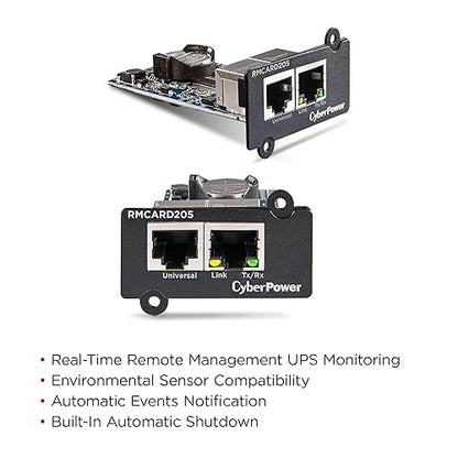 CyberPower RMCARD205TAA UPS & ATS PDU Remote Management Card, TAA Compliant