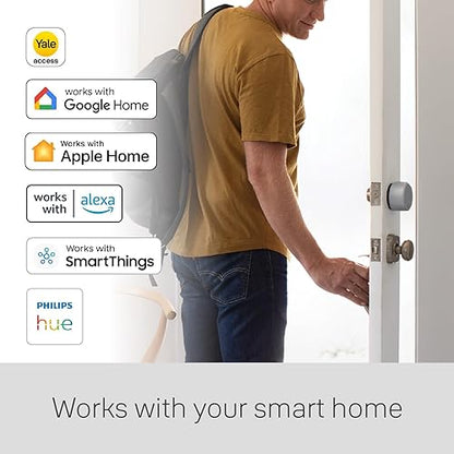 Yale August Wi-Fi Smart Lock with Keypad Touch in Silver Silver With Fingerprint