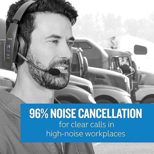 BlueParrott B450-XT Noise Cancelling Bluetooth Headset – Updated Design with Industry Leading Sound & Improved Comfort, Up to 24 Hours of Talk Time, IP54-Rated Wireless Headset,Black