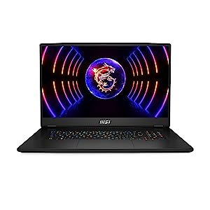 MSI Titan GT77 17.3" UHD 144Hz Mini LED: Intel Core i9-13980HX, RTX 4080, 64GB DDR5, 2TB NVMe SSD, Thunderbolt 4, USB-Type C, Cooler Boost Titan, Win 11 Pro: Core Black 13VH-046US i9-13980HX RTX 4080