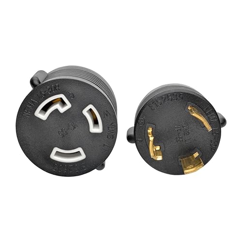 Tripp Lite P046-006-LL-30A Heavy Duty Power Extension Cord 30A 10 AWG L5-30P to L5-30R Locking Connectors 6', Black 6 ft.