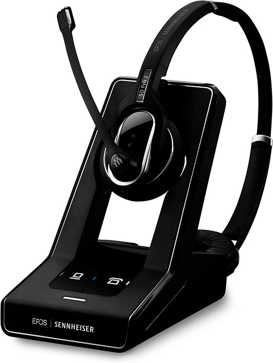 Sennheiser Enterprise Solution SD Pro2 ML Double-Sided Multi Connectivity Wireless Headset for Desk Phone &amp; Skype for Business Ultra Noise-Cancelling Microphone, Black SD Pro 2 ML