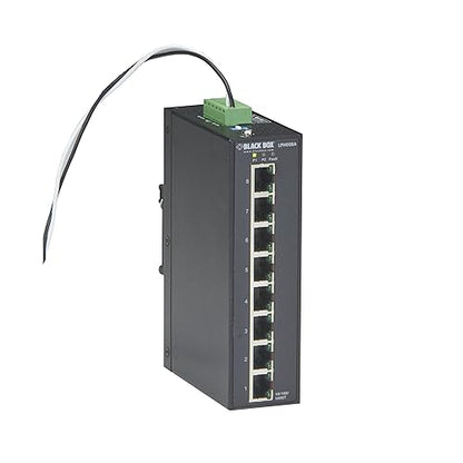 Black Box Extreme PoE+ Switch - (8) 10/100/1000-Mbps Copper RJ45 PoE+