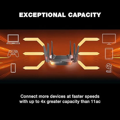 D-Link AX4800 Mesh Wi-Fi 6 Router - 6-Stream, 802.11ax Router, Gigabit, Dual Band, OFDMA, MU-MIMO, WiFi 6, Voice Control with Google Assistant and Amazon Alexa, Wi-Fi Mesh Technology (DIR-X4860)
