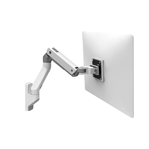 Ergotron – HX Single Ultrawide Monitor Arm, VESA Wall Mount – for Monitors Up to 49 Inches, 20 to 42 lbs, Less Than 8 Inch Display Depth – White