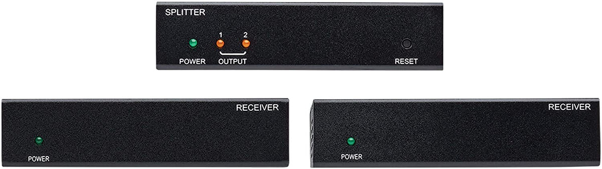 Tripp lite DisplayPort to HDMI Over Cat6 Extender Splitter Kit Poc 2Port 4K