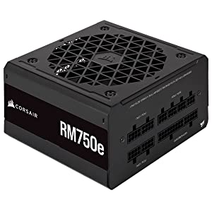 Corsair RM750e (2023) Fully Modular Low-Noise ATX Power Supply - ATX 3.0 &amp; PCIe 5.0 Compliant - 105°C-Rated Capacitors - 80 Plus Gold Efficiency - Modern Standby Support - Black