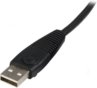 StarTech.com 2-in-1 Universal USB KVM Cable - Video / USB cable - HD-15 (VGA), USB Type B (M) to USB, HD-15 (VGA) - 15 ft - SVUSB2N1_15, Black 15 ft USB