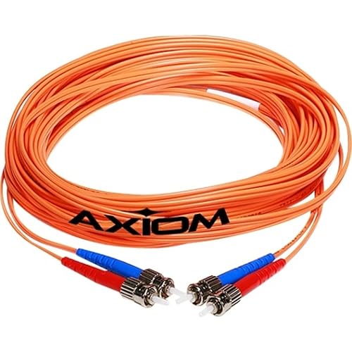 Axiom LC/ST Multimode Duplex OM1 62.5/125 Fiber Optic Cable 15m - Fiber Optic for Network Device - 49.21 ft - 2 x LC Male Network - 2 x ST Male Network - Orange