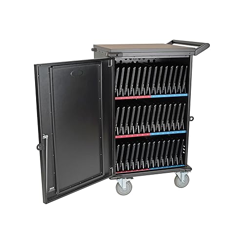 Tripp Lite 42-Port AC Mobile Charging Cart Storage Station for Chromebooks, iPads, Laptops, Tablets, Black (CSC42AC) Cart 42 AC Port