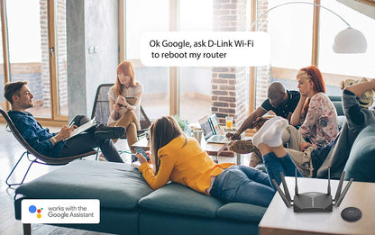 D-Link Smart AC1750 High-Power Gigabit Router With Voice Control w/Amazon Alexa Or Google Assistant, Enhanced Parental Controls, MU-MIMO Router, Dual Band AC 3000 Dual-Band