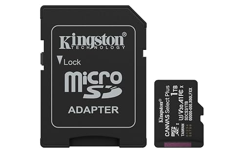 Kingston 1TB Canvas Select Plus microSD Card | Up to 150MB/s | Class 10, UHS-I, U1, V30, A1 | SDCS3/1TB