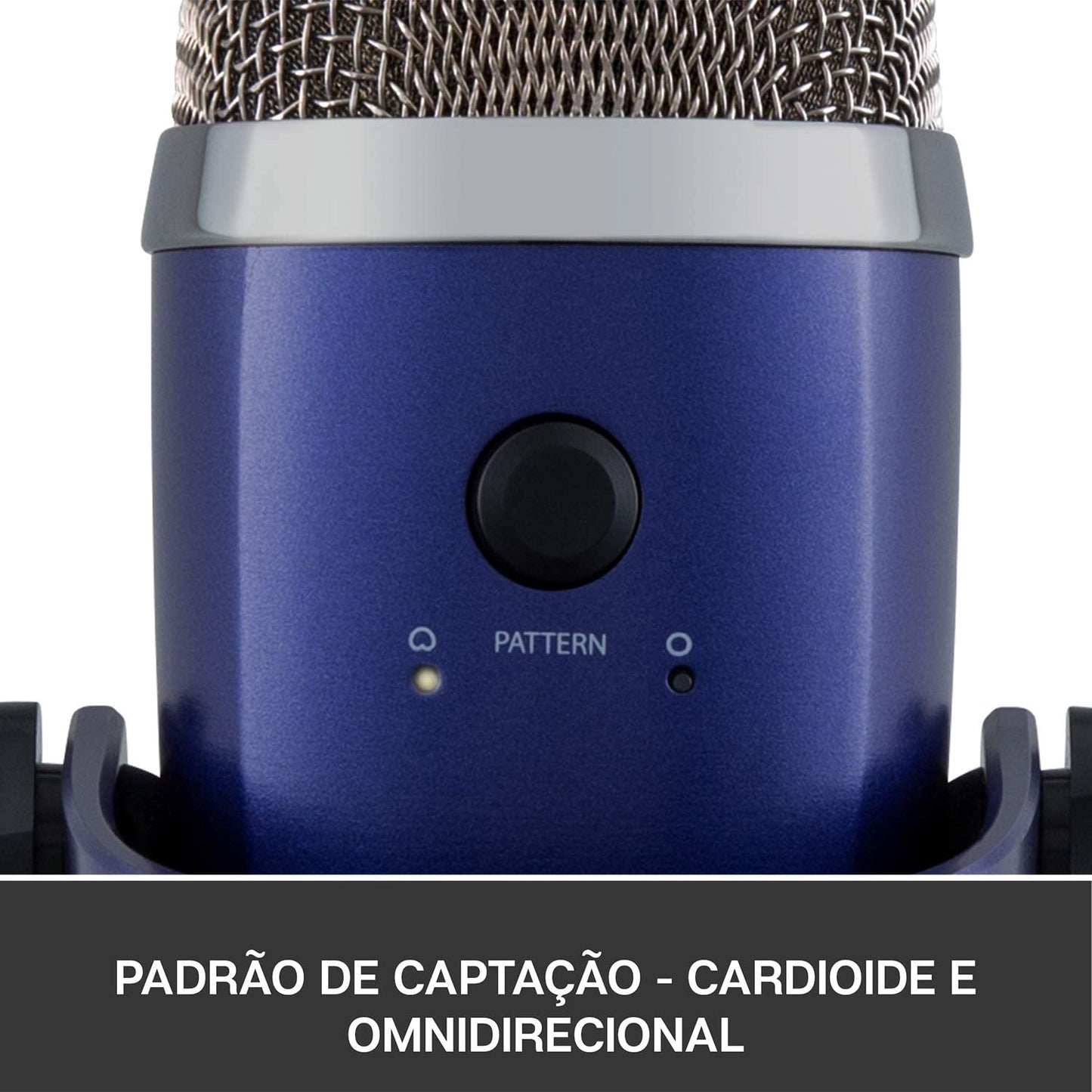 Blue microphones Blue Yeti Nano Premium USB Microphone for Recording, Streaming, Gaming, Podcasting on PC and Mac, Condenser Mic with Blue VO!CE Effects, Cardioid and Omni, No-Latency Monitoring - Vivid Blue Vivid Blue Microphone