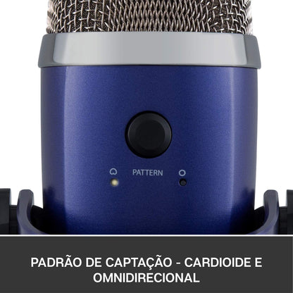 Blue microphones Blue Yeti Nano Premium USB Microphone for Recording, Streaming, Gaming, Podcasting on PC and Mac, Condenser Mic with Blue VO!CE Effects, Cardioid and Omni, No-Latency Monitoring - Vivid Blue Vivid Blue Microphone