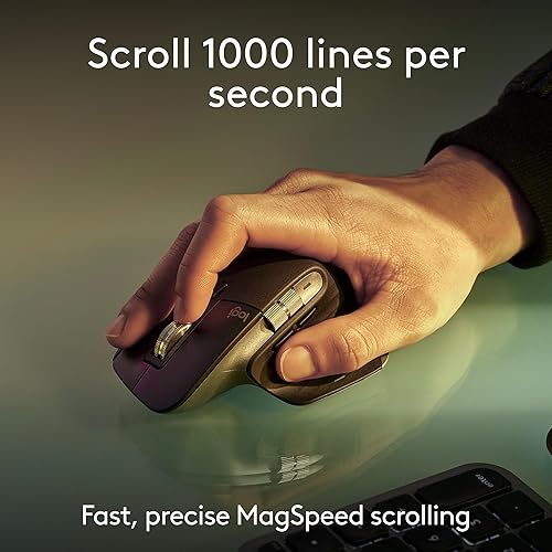 Logitech MX Keys S Combo for Mac, Wireless Keyboard and Mouse with Palm Rest, Backlit Keyboard, Fast Scroll Wireless Mouse, Bluetooth USB C for MacBook Pro, MacBook Air, iMac, iPad - Space Grey