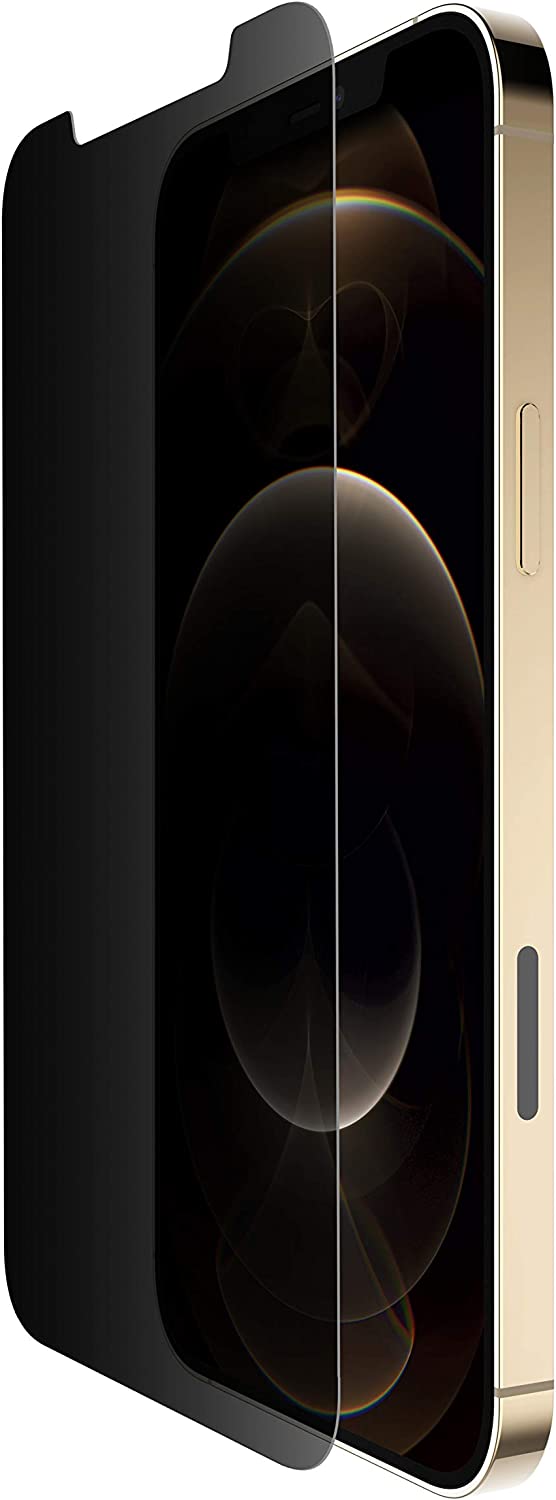 Belkin ScreenForce UltraGlass iPhone 12 Pro Max, Privacy Antimicrobial-Treated Screen Protector with Easy Align Tray for Bubble Free, Convenient Installation iPhone 12 Pro Max Privacy UltraGlass