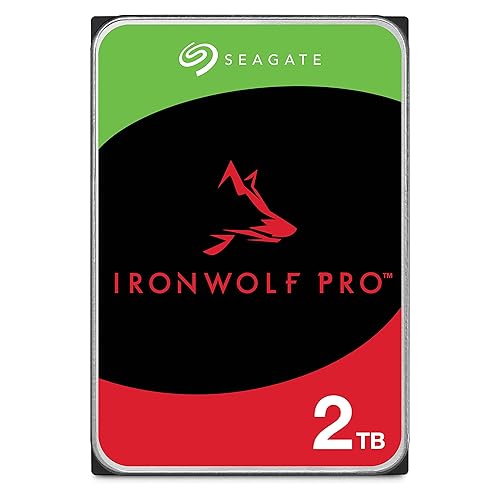 Seagate IronWolf Pro 2TB Enterprise NAS Internal HDD Hard Drive – CMR 3.5 Inch SATA 6Gb/s 7200 RPM 256MB Cache for RAID Network Attached Storage, Rescue Services - FFP (ST2000NTZ01) HDD Pro(Enterprise) 2TB